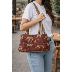 RELIC BY FOSSIL INDIA ELEPHANT PRINT SMALL HANDBAG PURSE Crossbody Or Handles